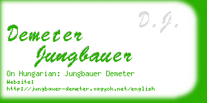 demeter jungbauer business card